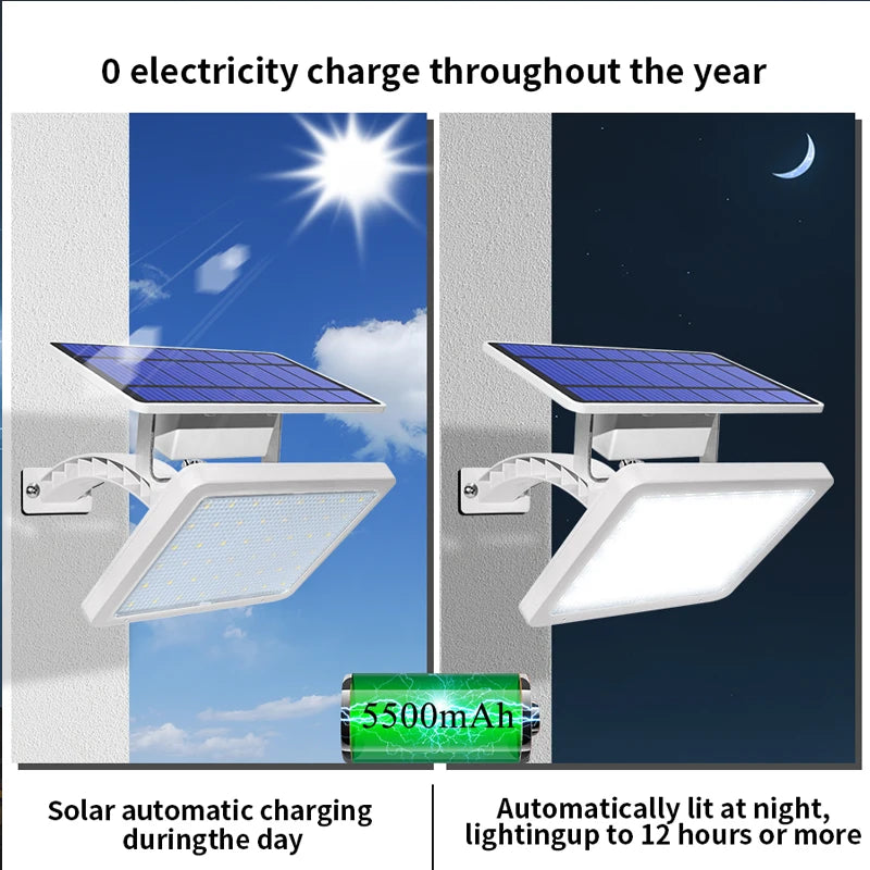 48 LEDs Solar Light, Super Bright, Adjustable, Waterproof for Outdoor Use