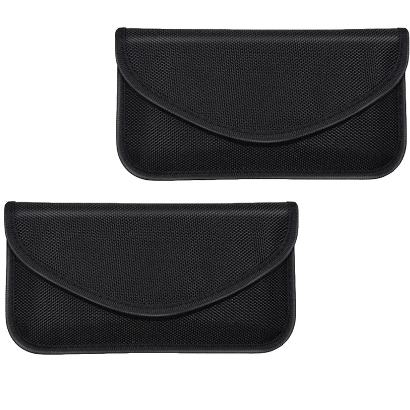 2 Pack - Signal Blocking Bag, GPS RFID Faraday Bags for Phones Faraday Bag Pouch Shield Cage Wallet Phone Case for Cell Phone Privacy Protection Car Key FOB, Anti-Tracking Anti-Spying