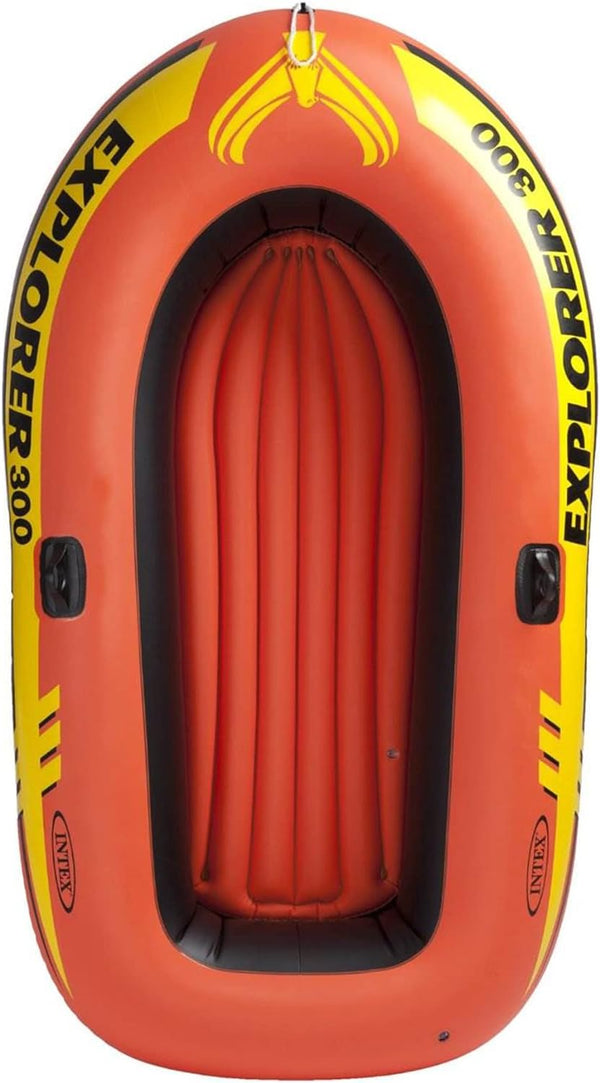 Explorer Inflatable Boat Series: Dual Air Chambers – Welded Oar Locks – Grab Handles – Bow Rope – Sporty Design