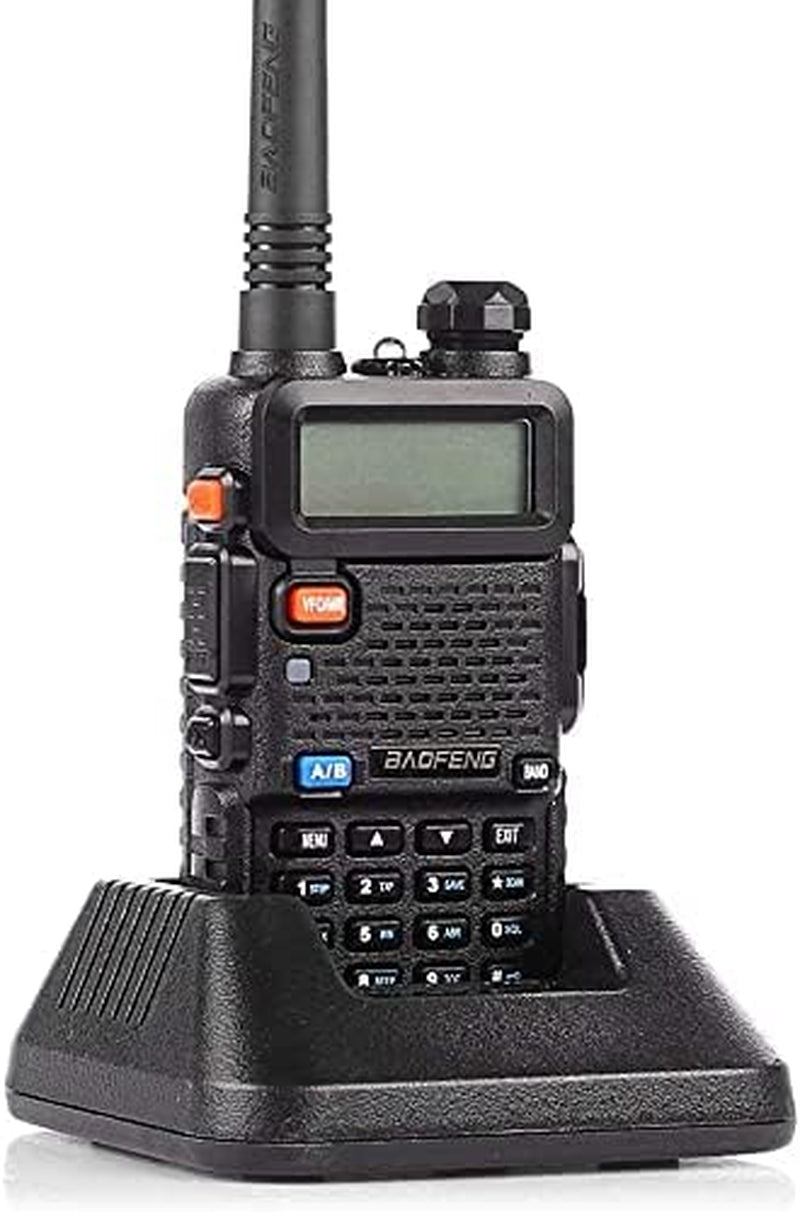 UV-5R Two Way Radio Dual Band 144-148/420-450Mhz Walkie Talkie 1800Mah Li-Ion Battery(Black)