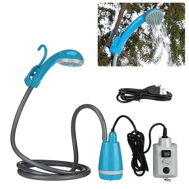 Rechargeable Outdoor Shower.