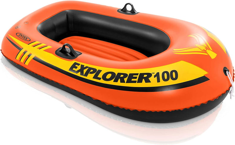 Explorer Inflatable Boat Series: Dual Air Chambers – Welded Oar Locks – Grab Handles – Bow Rope – Sporty Design