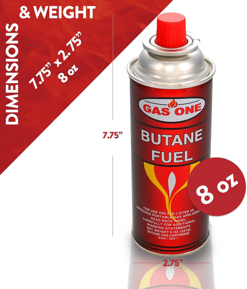 12 Butane Fuel  Canisters for Portable Camping Stoves