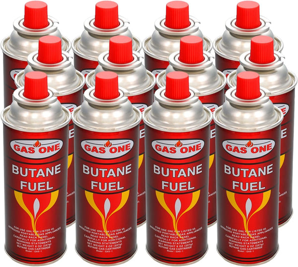 12 Butane Fuel  Canisters for Portable Camping Stoves