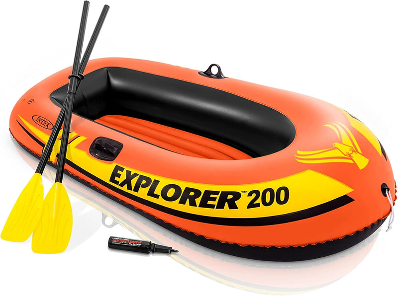 Explorer Inflatable Boat Series: Dual Air Chambers – Welded Oar Locks – Grab Handles – Bow Rope – Sporty Design