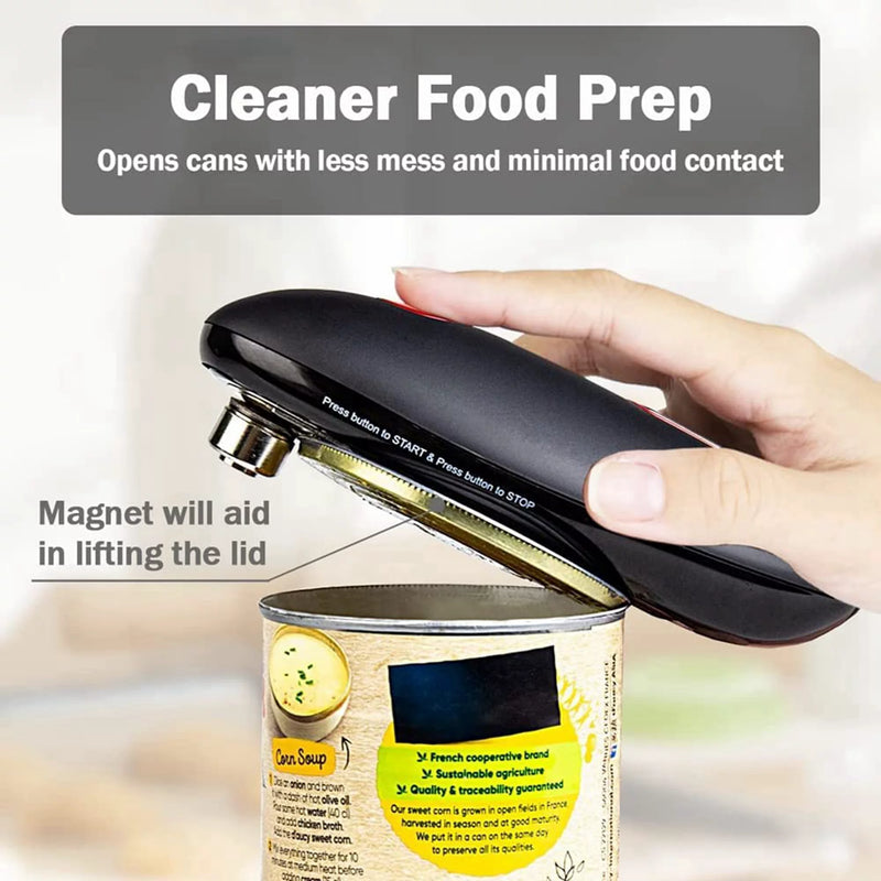 Electric Can Opener, No Sharp Edge,Auto Electric Can Opener,Open Your Cans with a Simple Push of Button - Automatic,Can Opener Electric for Seniors,Kitchen Auto Electric Can Opener，Home，Restaurant