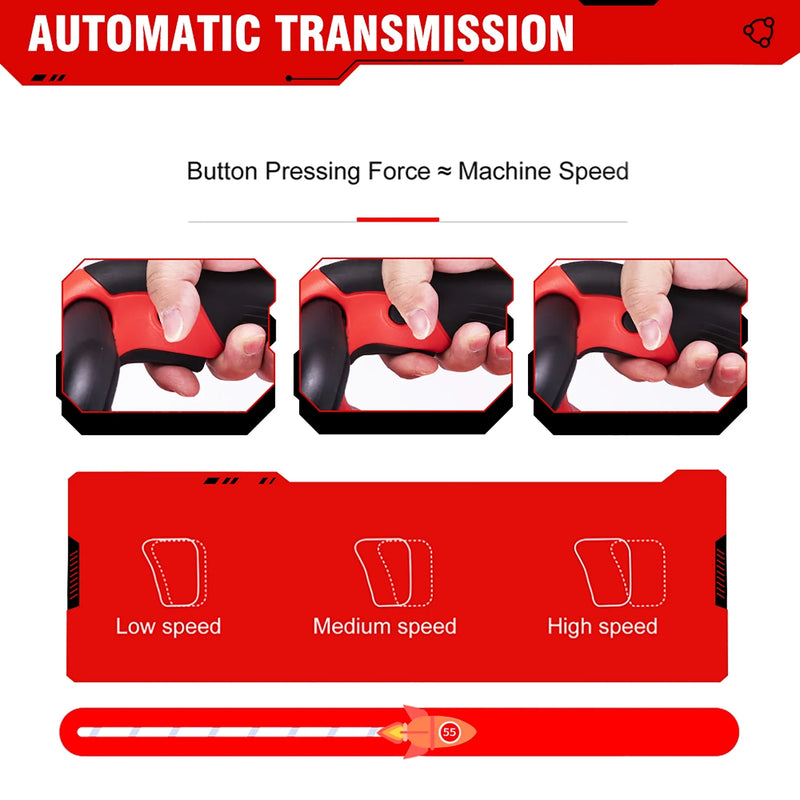 Cordless Chainsaw, 16 Inch Brushless Chain Saw Battery Powered Chainsaw with Battery and Charger