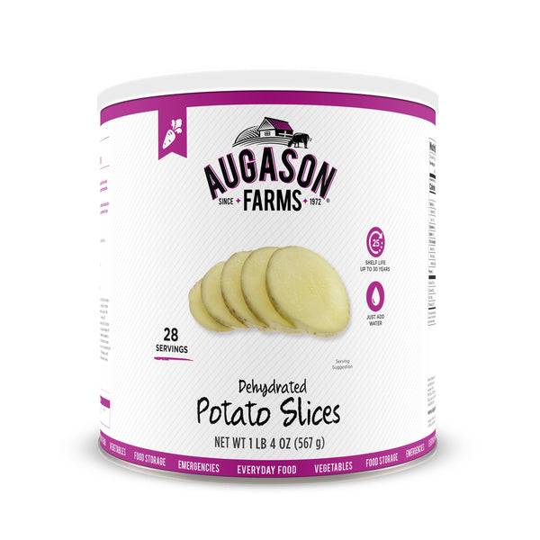 Augason Farms Dehydrated Potato Slices 1 Lb 4 Oz No. 10 Can