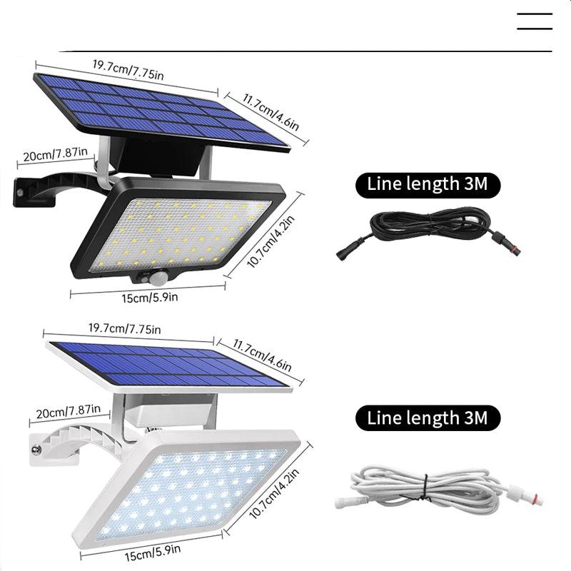 48-LED Solar Lamp for Outdoor Security Lighting