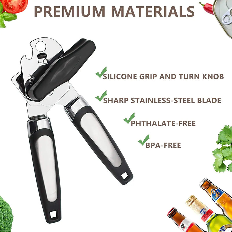 Stainless Steel Cans Opener High Quality Professional Ergonomic Manual Can Opener Side Cut Manual Can Opener