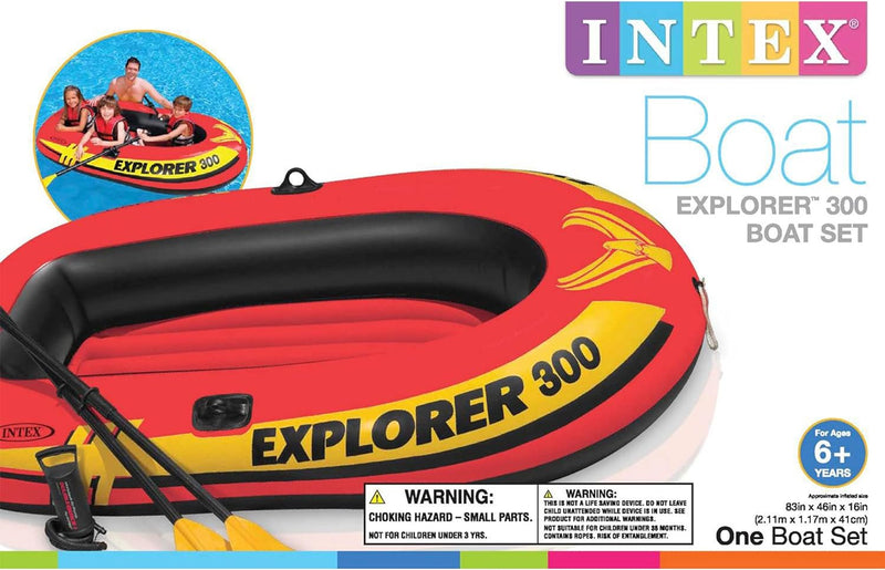 Explorer Inflatable Boat Series: Dual Air Chambers – Welded Oar Locks – Grab Handles – Bow Rope – Sporty Design